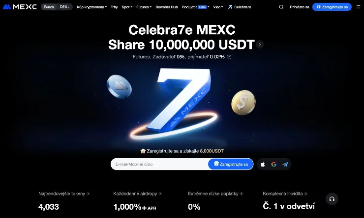 MEXC najlepešia krypto burza