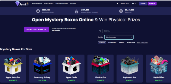 ¿Qué es una mystery box?