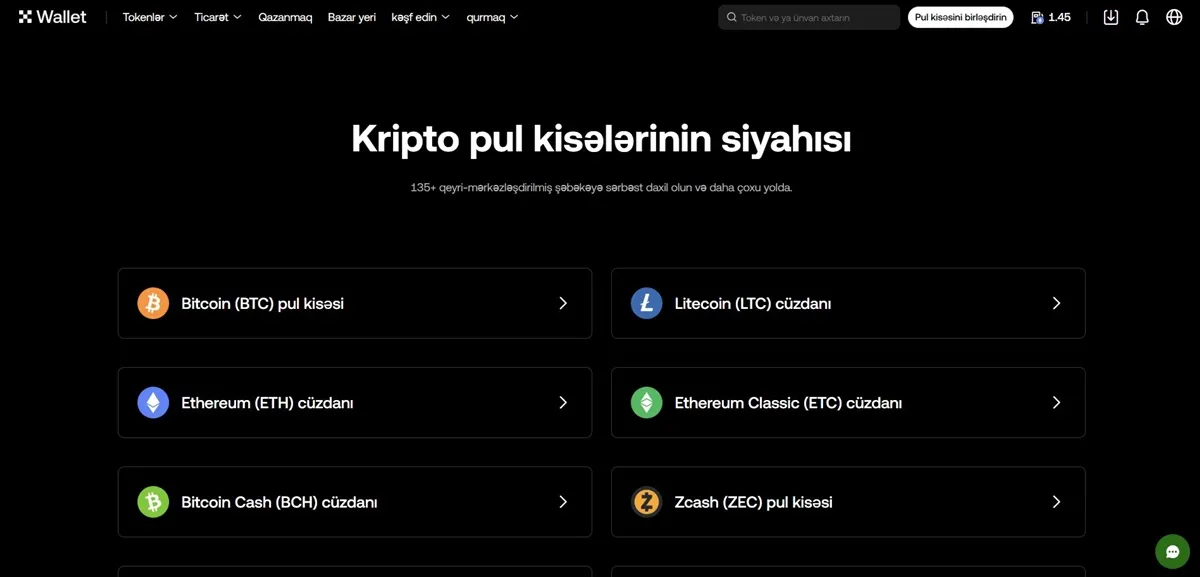 OKX kripto cüzdan