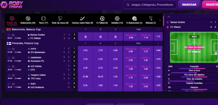 Roby Casino es una casa de apuestas y casino sin verificación de documentos y criptomonedas donde encontrar las apuestas más rentables.