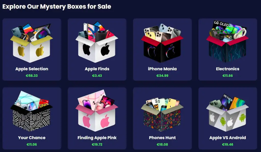 Krok 2: Prozkoumejte nabídky a vyberte si box