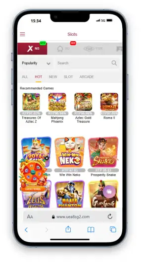 The UAE8 Singapore homepage on mobile.