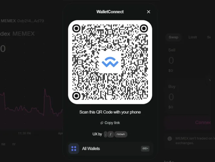 Connect your wallet with Uniswap