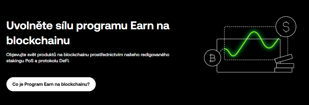 Program Earn na platformě OKX.