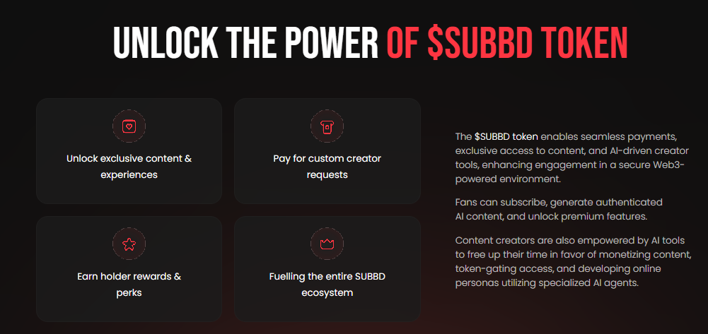 Výhody tokenu $SUBBD.