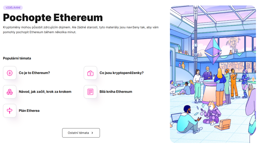 Vzdělávání na platformě Ethereum