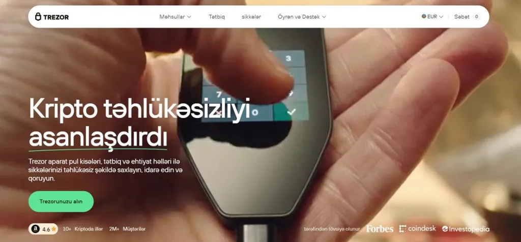 Trezor kripto cüzdan