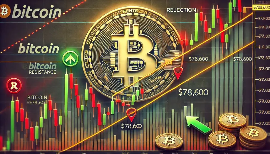 Bitcoin Rejected At Descending Resistance Again – Is $78,600 Still In Play?
