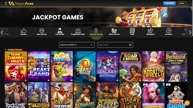 VegasAces Jackpot Games