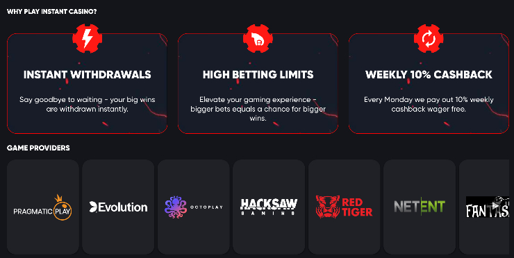 Instant Casino crypto casino