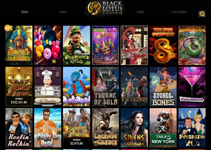 black lotus casino games