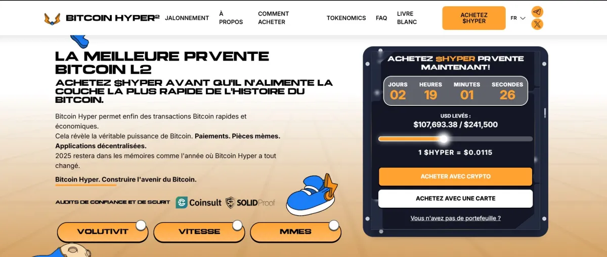 bitcoin hyper en prévente