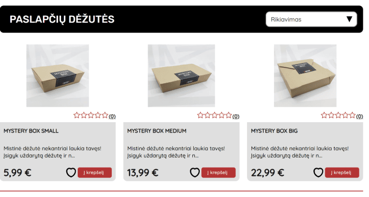 3. HobbyShop – kolekcinės paslapčių dėžutės žaislų ir stalo žaidimų mėgėjams