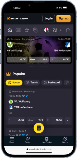 Instant Casino sports betting