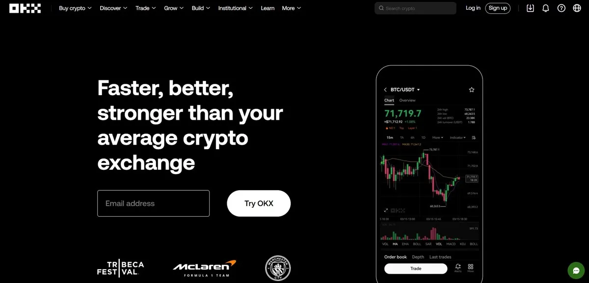 2. OKX – Galinga Kriptovaliutų Keitykla su Plačiomis Galimybėmis