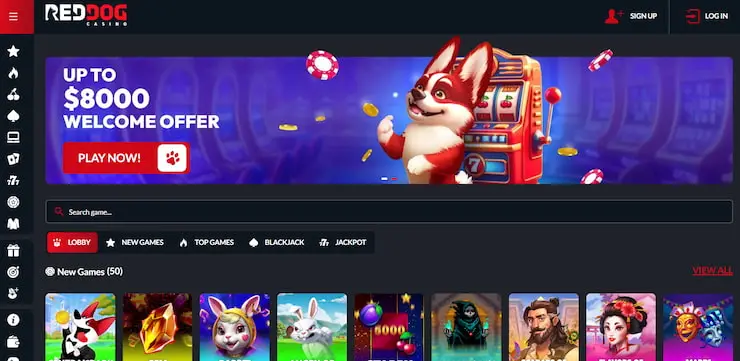 Red Dog Casino Home Page
