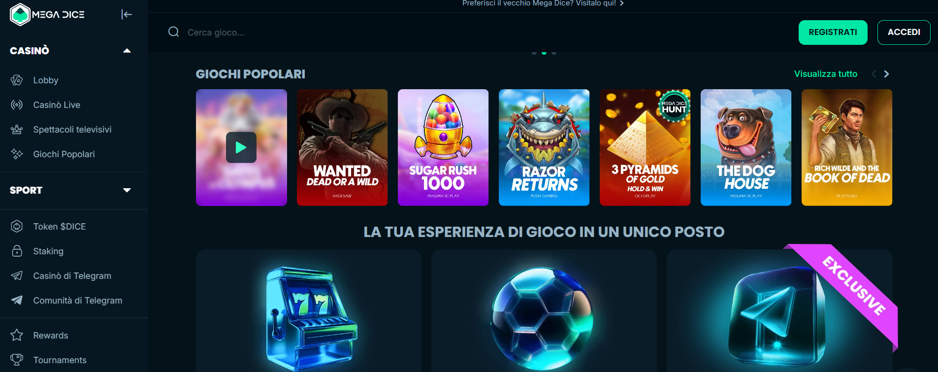 Siti slot online - mega dice