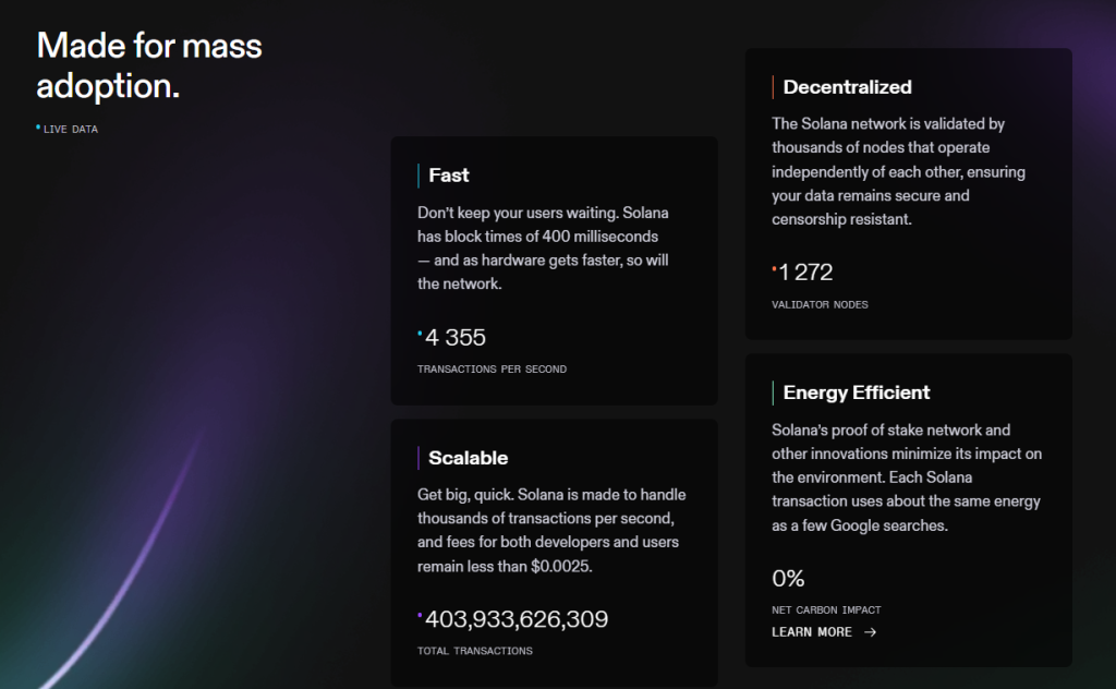 Ekosystém Solana - staking.