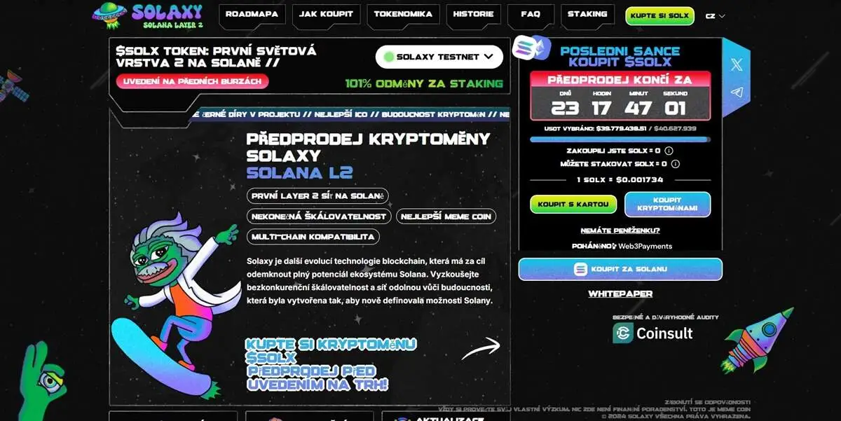 Solaxy – preventa de rápido crecimiento