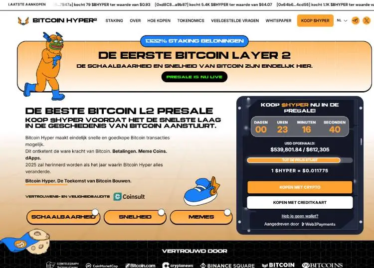 Bitcoin Hyper welke crypto gaat stijgen