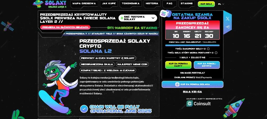 Dlaczego Solaxy ($SOLX) to altcoin