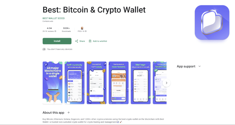Kaip įsigyti kriptovaliutas per Best Wallet?