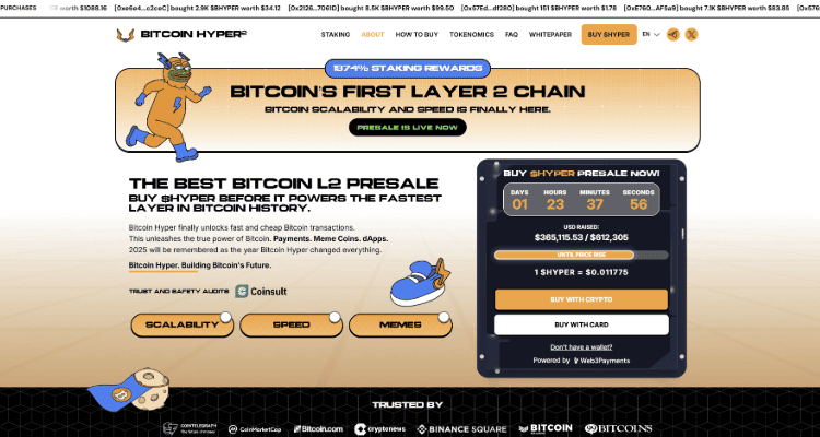 3. Bitcoin Hyper – pirmasis tikras Bitcoin Layer 2 su SVM greičiu
