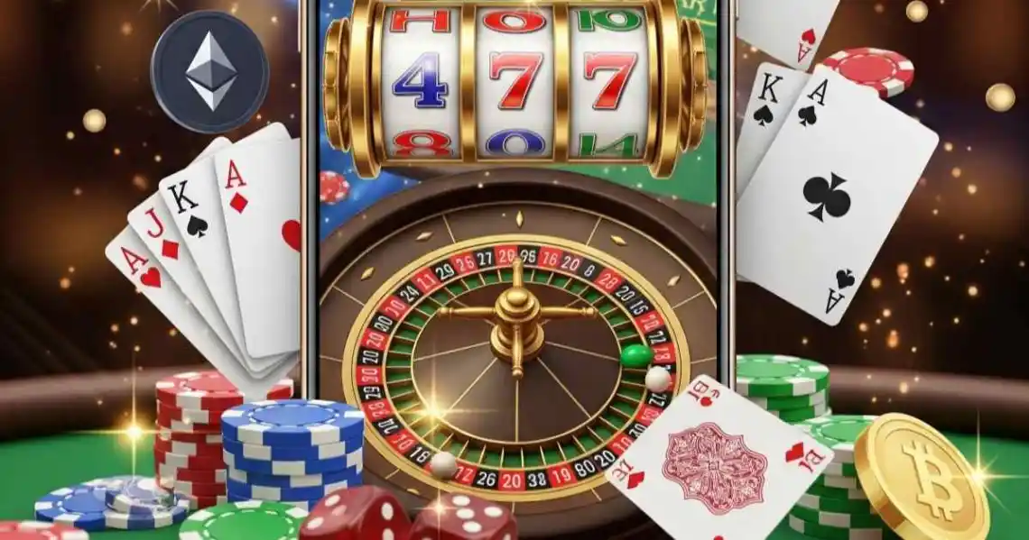 多様なオンラインカジノゲームの種類と特徴を表すイメージ