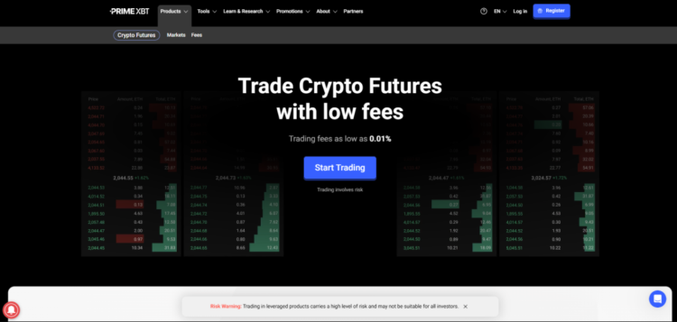 piattaforme future crypto - PrimeXBT