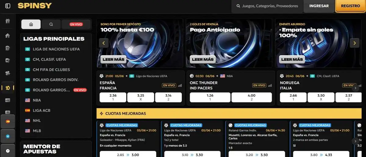 Spinsy es la casa de apuestas más rentable actualmente en nuestro ranking