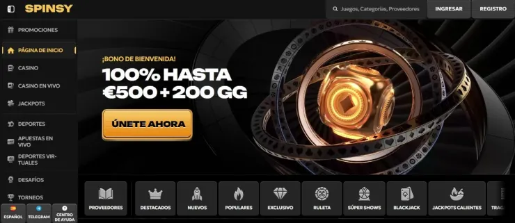 Spinsy es el casino con PayPal más recomendado del momento