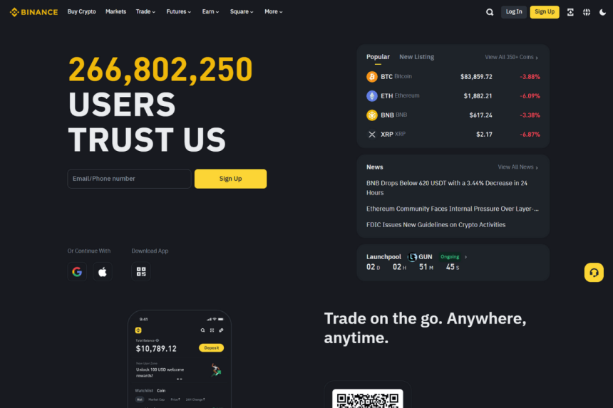 BINANCE Crypto Exchanges