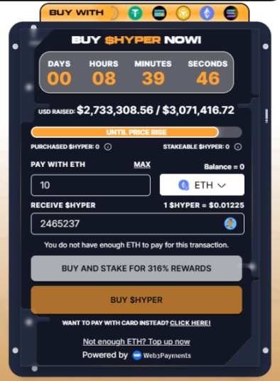 Buying HYPER Tokens
