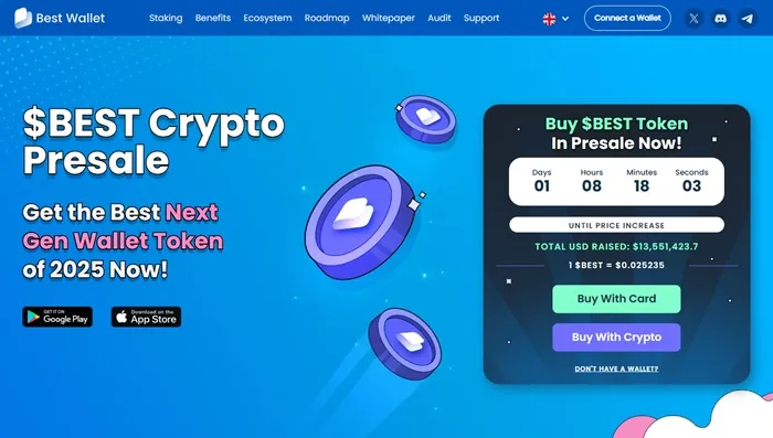 Best Wallet token presale website.