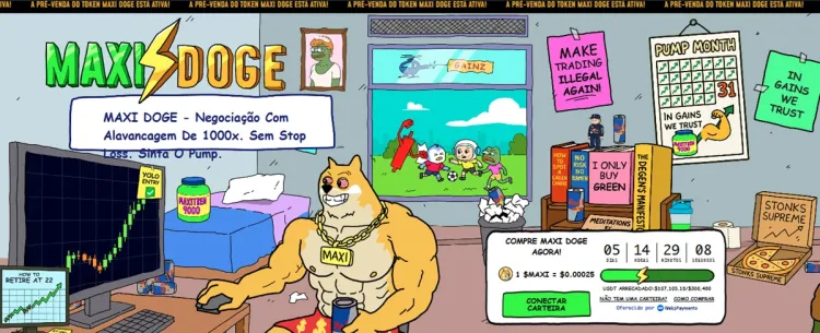 Maxi Doge é uma dos melhores tokens para investir em 2025
