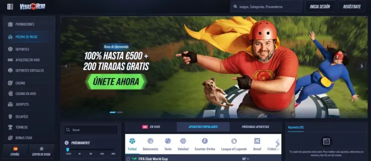 Vegas Hero permite hacer pagos de casino online con Bizum