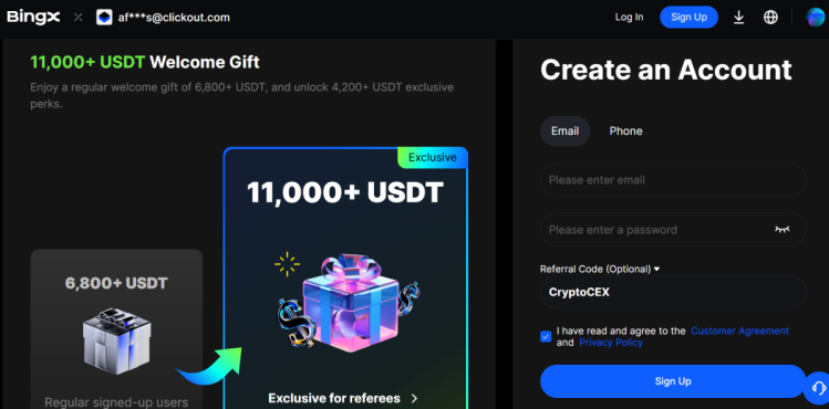 BingX скриншот