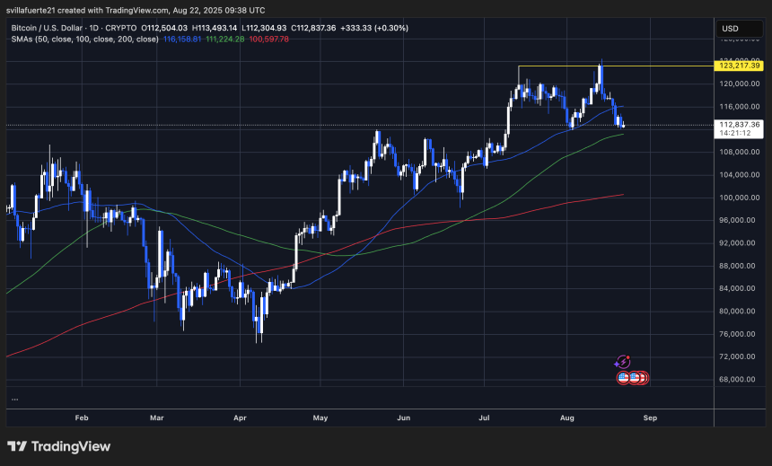 BTC testing pivotal level | Source: BTCUSDT chart on TradingView
