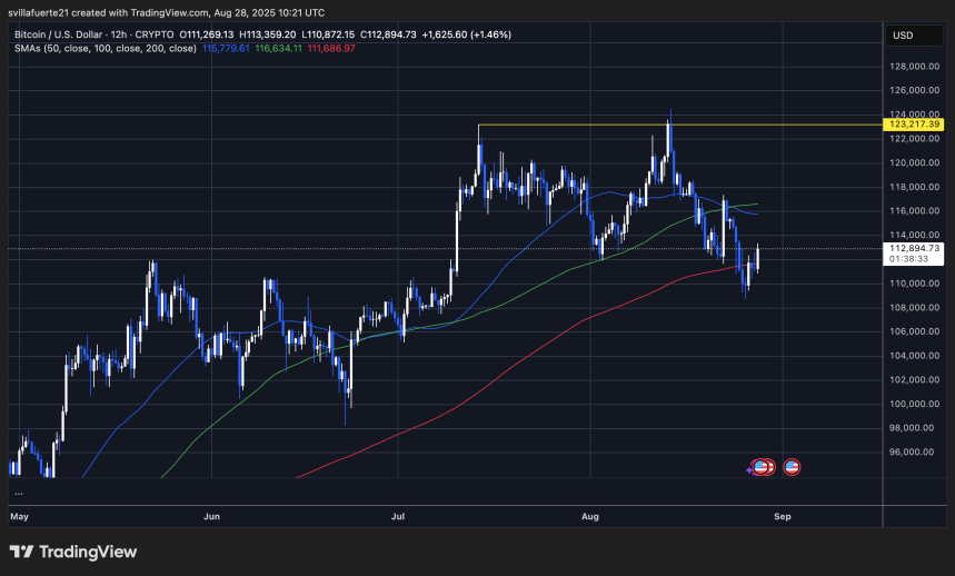 BTC testing critical levels | Source: BTCUSDTchart on TradingView