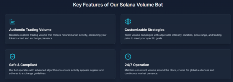 Key features of Solana Volume Bot.