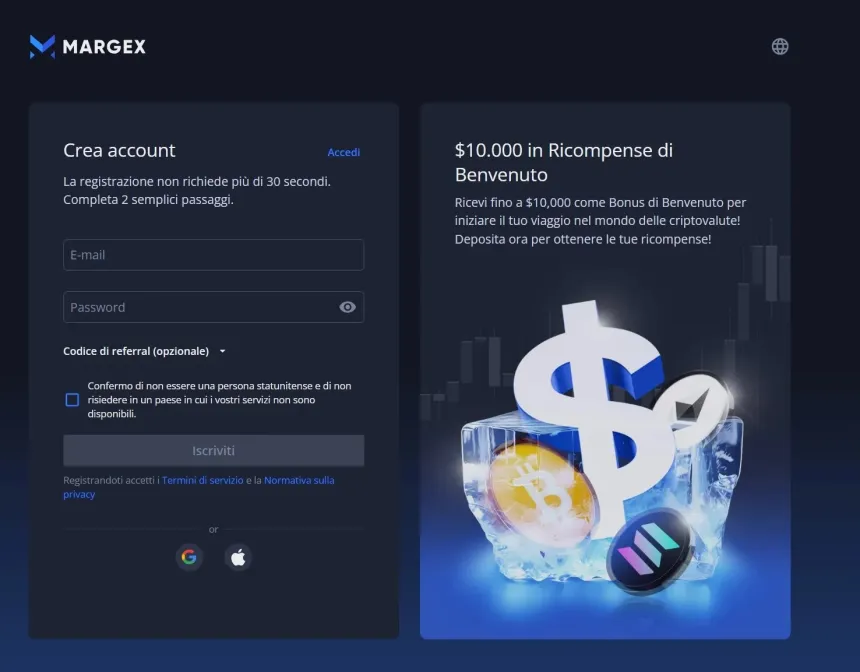 margex-registrazione