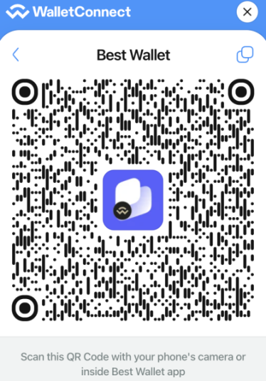 Best Wallet QR code on PEPENODE ($PEPENODE) official presale website.