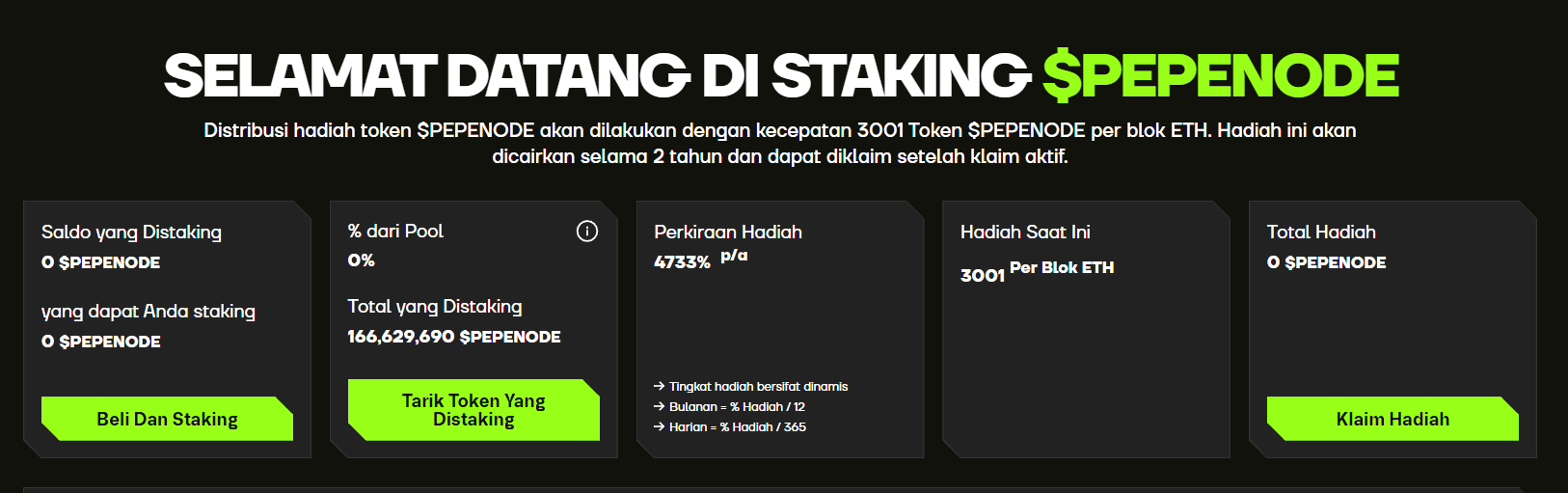 Staking - Cara Beli PEPENODE