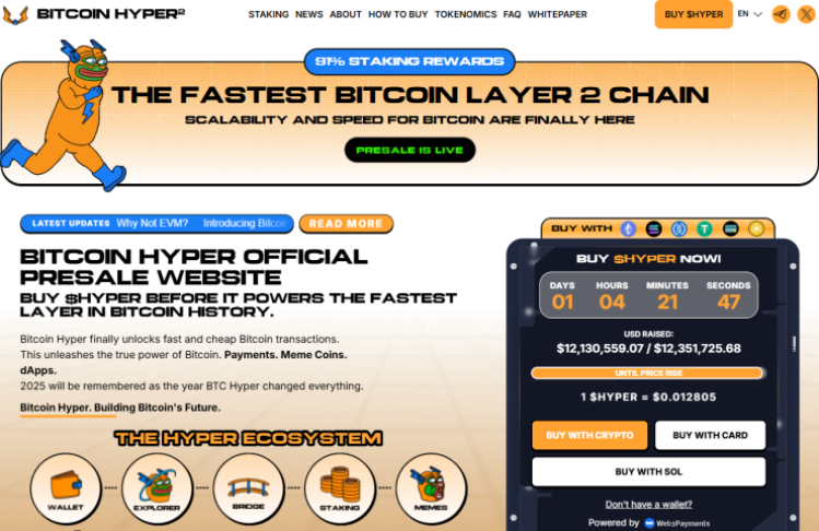 Bitcoin Hyper - Pievienojies Bitcoin Hyper iepriekšpārdošanai, kamēr nav par vēlu