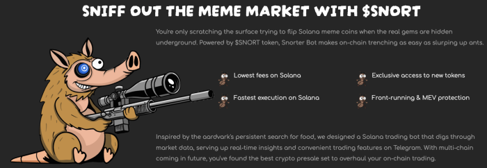 Snorter Token ($SNORT) key features.