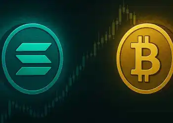 Solana vs Bitcoin chart wijst op explosieve SOL breakout naar 300 dollar