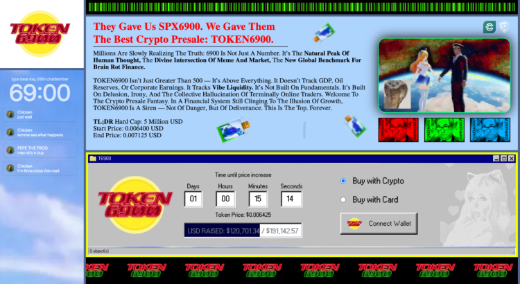 TOKEN6900 – memų moneta su „vibe liquidity“