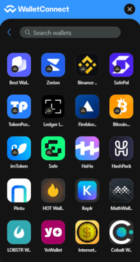 Using WalletConnect to connect to PepeNode presale.