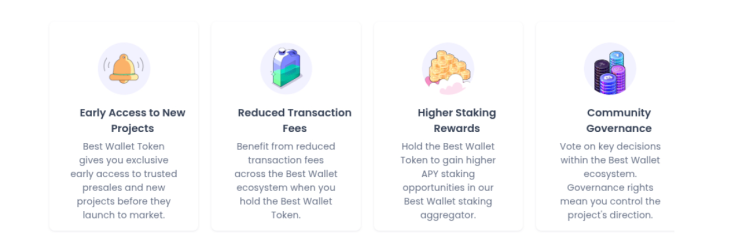 A list of benefits from using $BEST inside the Best Wallet ecosystem