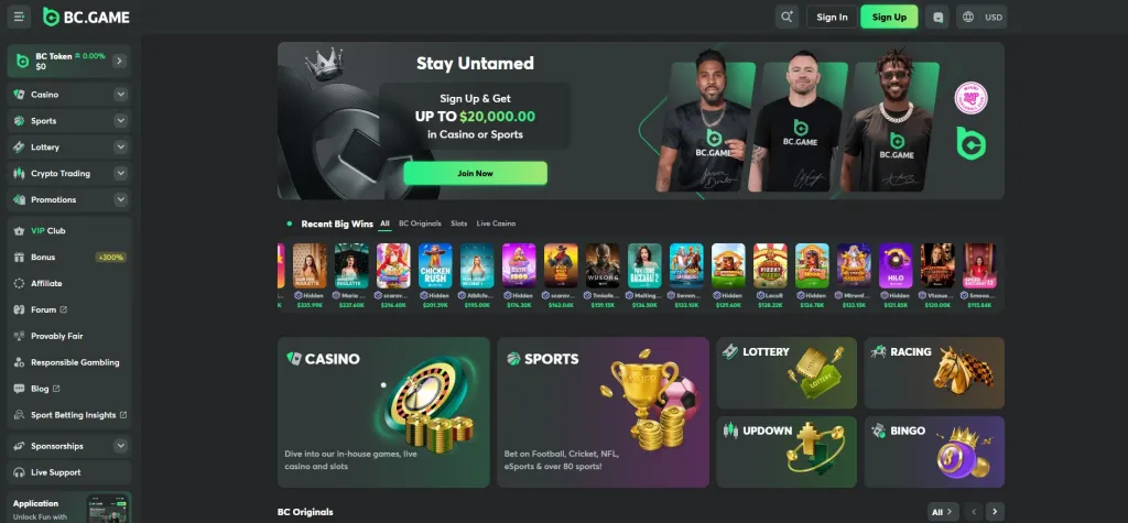 6. BC.Game — Crypto Casino With Innovative Features
